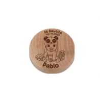 Abrebotellas de madera Panda para detalle bautizo personalizado