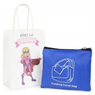 Detalle Bautizo bolsa de mano plegable con bolsa niña