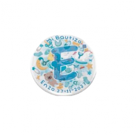 Detalle bautizo Abridor Personalizado en chapa con Inicial Azul