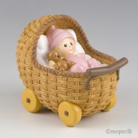 Figura Pastel Hucha Cochecito Rosa