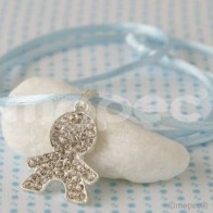 Detalle Bautizo colgante niño strass