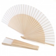 Abanico natural para regalo de bautizo