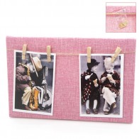 Detalle bautizo portafoto madera cuadro rosa