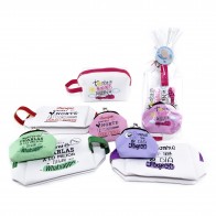 Detalle bautizo niño neceser frases con monedero