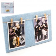 Portafoto madera cuadro azul para detalle bautizo