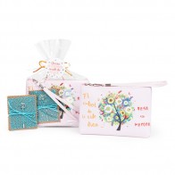 Portatodo árbol de la vida con alfiler árbol para detalle bautizo mujer con envoltorio