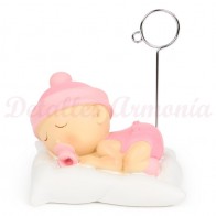 Detalle Bautizo Portafotos bebita dormilona en rosa