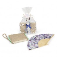 Detalle Bautizo Portatodo borlas y abanico con envoltorio