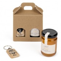 Detalle Bautizo Estuche miel y llavero