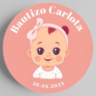 Etiqueta Bautizo Adhesiva Athenea detalle bautizo