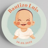 Etiqueta Bautizo Adhesiva Eolo detalle bautizo