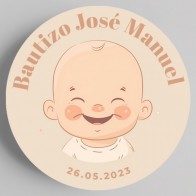 Etiqueta Bautizo Adhesiva Helios detalle bautizo