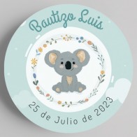 Etiqueta Adhesiva Koala detalle bautizo