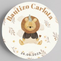 Etiqueta Adhesiva León detalle bautizo