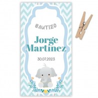 Etiqueta Bautizo Babar (Lote 30 uds.)