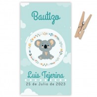 Etiqueta Bautizo Pequeño Koala (Lote 30 uds.)