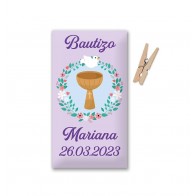 Etiqueta Bautizo Pila de Bautismo (Lote 30 uds.)