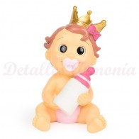 Figura para tarta de bautizo "Princesa en pañales"