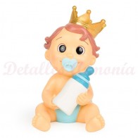 Figura para tarta de bautizo "Príncipe en pañales"