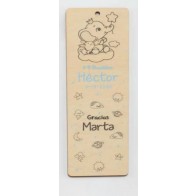 Marcapáginas personalizado para Detalle de bautizo. Modelo Elefante