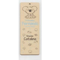 Marcapáginas personalizado para Detalle de bautizo. Modelo Koala