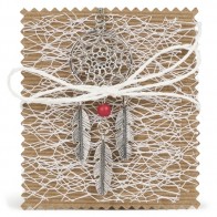 Medallón “Atrapasueños” con cadena para detalle de bautizo