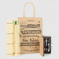 Regalo set de manicura de corcho y lápiz BIO con bolsa