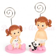 Porta fotos bebé niña surtido para Detalle Bautizo