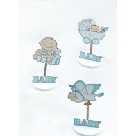 Portafotos muelle baby azul para Detalle de Bautizo