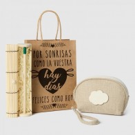 Detalle Bautizo portatodo ovalado con lápiz BIO con bolsa