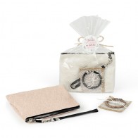 Portatodo polipiel y brazalete para Detalle Bautizo