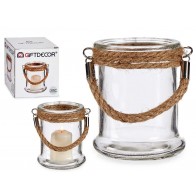 Detalle bautizo caja 24 unidades Portavela cuerda pequeño