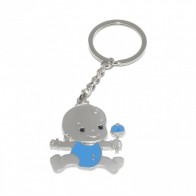 Recuerdo bautizo llavero sonajero niño