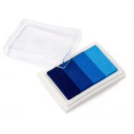Tinta azul degradada para lámina de huellas de bautizo