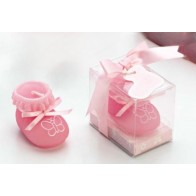 Vela patuco con mariposa para detalle de bautizo