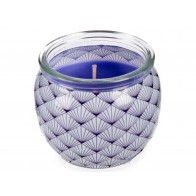 Detalle bautizo caja 12 unidades vela perfumada cristal Tarta Arándano