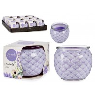 Detalle bautizo caja 12 unidades vela perfumada tarro cristal Lavanda