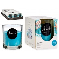 Detalle bautizo caja 12 unidades vela vaso aroma Océano