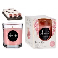 Detalle bautizo caja de 12 unidades vela vaso aroma Fresa y Nata 