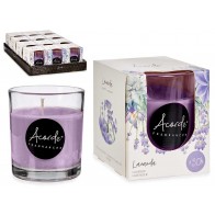 Detalle bautizo caja 12 unidades vela vaso aroma Lavanda