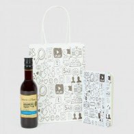 Detalle Bautizo libreta logo con vino con bolsa