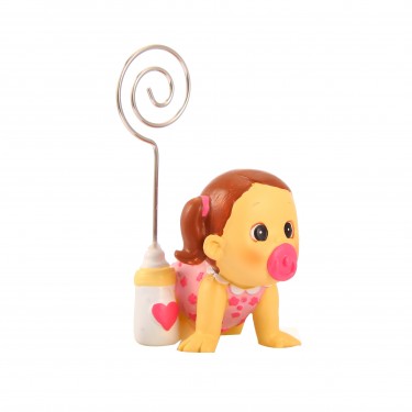 Bebe chupete rosa para recuerdo bautizo