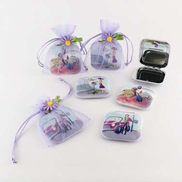 Espejo Estampado Acuarela Bolsa