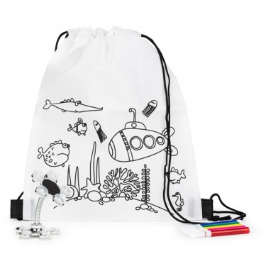 Mochila colorear y soporte móvil para detalle niños