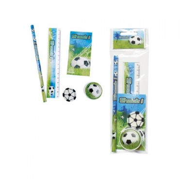 Niños Set De 5 Piezas De Papelería Dibujos De Fútbol