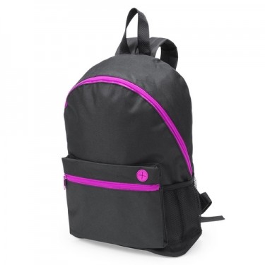 Mochila Wilfek Negro/Fucsia
