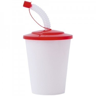 Vaso Chiko Blanco Y Rojo