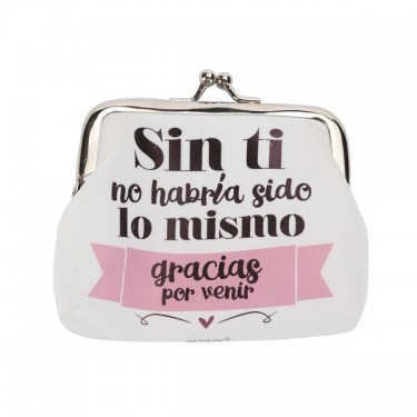 Monedero gracias por venir para detalle bautizo