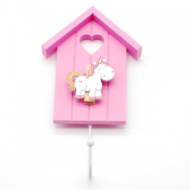 Percha unicornio para detalle bautizo