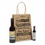 Botella de vino con abridor Frases en bolsa Kraft para Detalle de Bautizo